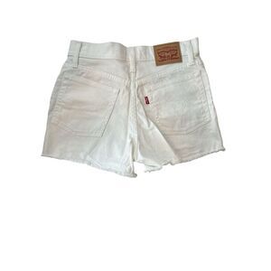 Levi's 501 Shorts Jeans Womens‎ 27 White Distressed Stretch